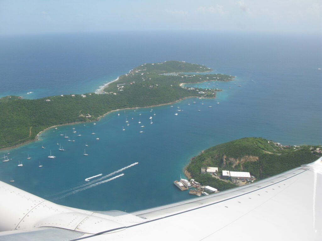 Aerial Photo Leaving St. Thomas
