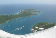 Aerial Photo Leaving St. Thomas