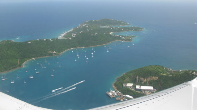 Aerial Photo Leaving St. Thomas